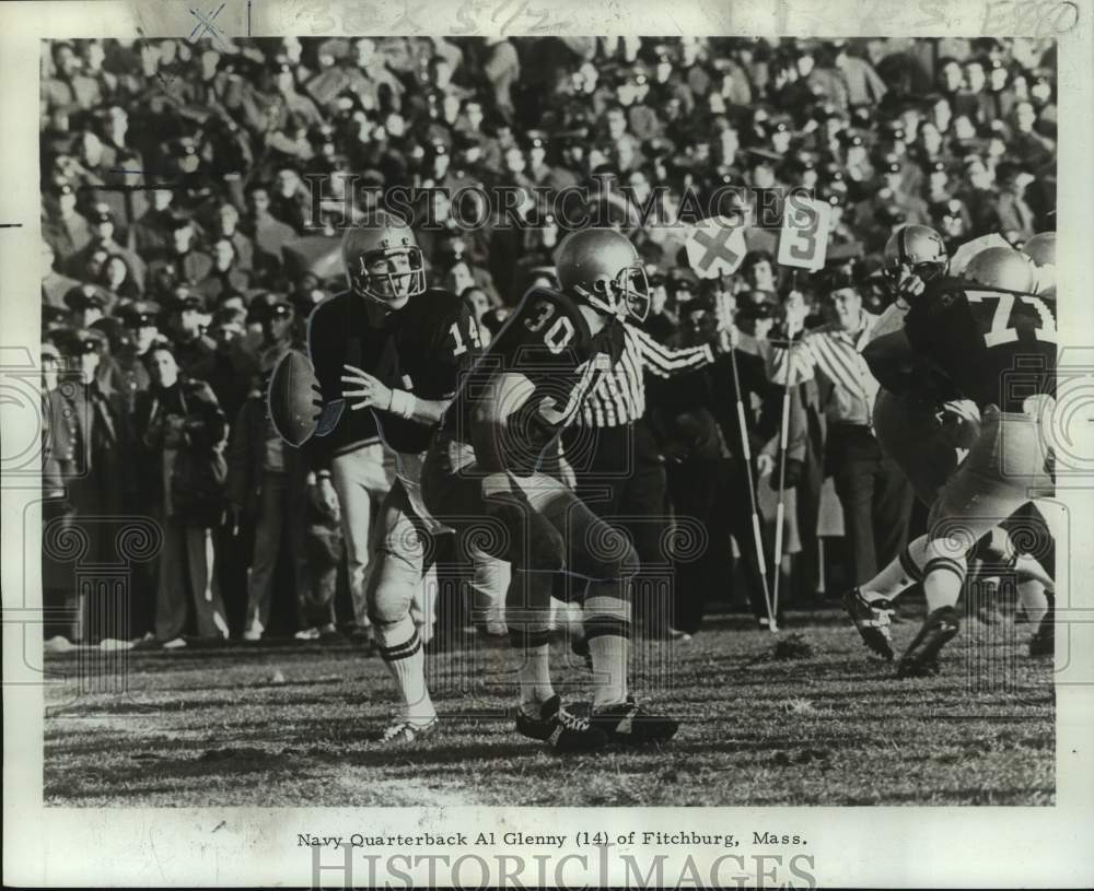 1973 Press Photo Football - Navy Quarterback Al Glenny in Action - nos13815- Historic Images