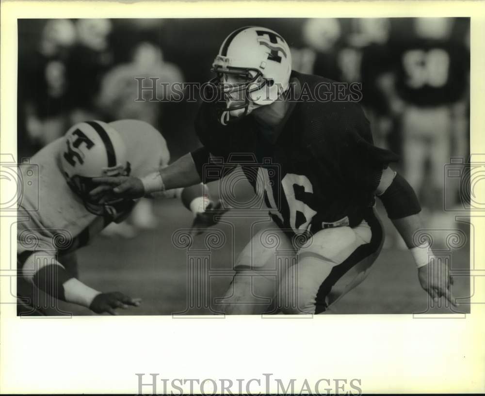 1989 Press Photo Tulane college football player Brad Guidry - nos13858- Historic Images