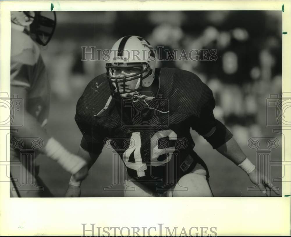 1989 Press Photo Tulane college football player Brad Guidry - nos13859- Historic Images