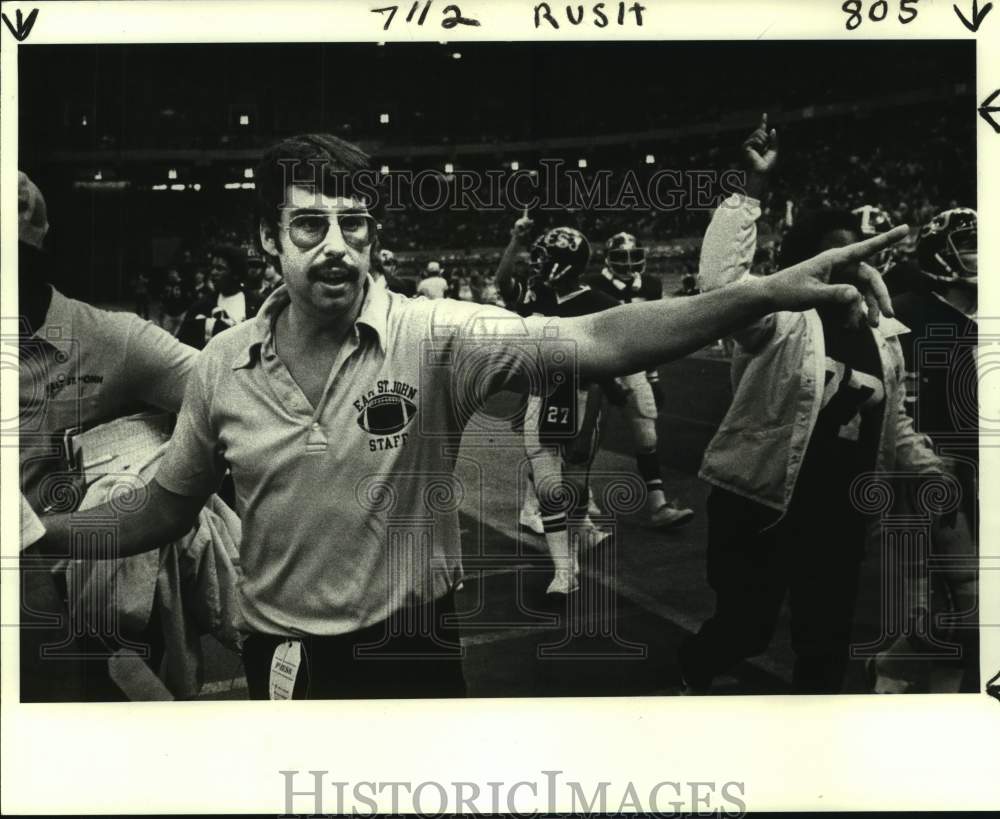 1980 Press Photo East St. John High football coach Phil Greco - nos13883- Historic Images