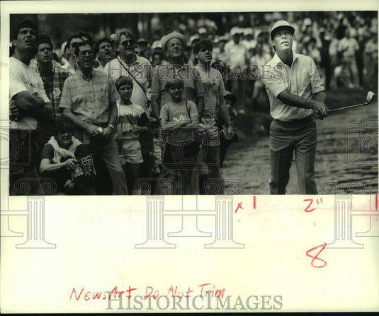 1987 Press Photo Golfer Ben Crenshaw in action - nos13894- Historic Images