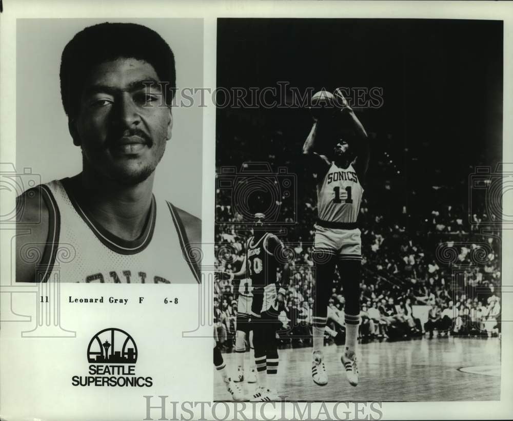 1977 Press Photo Seattle SuperSonics basketball player Leonard Gray - nos13923- Historic Images