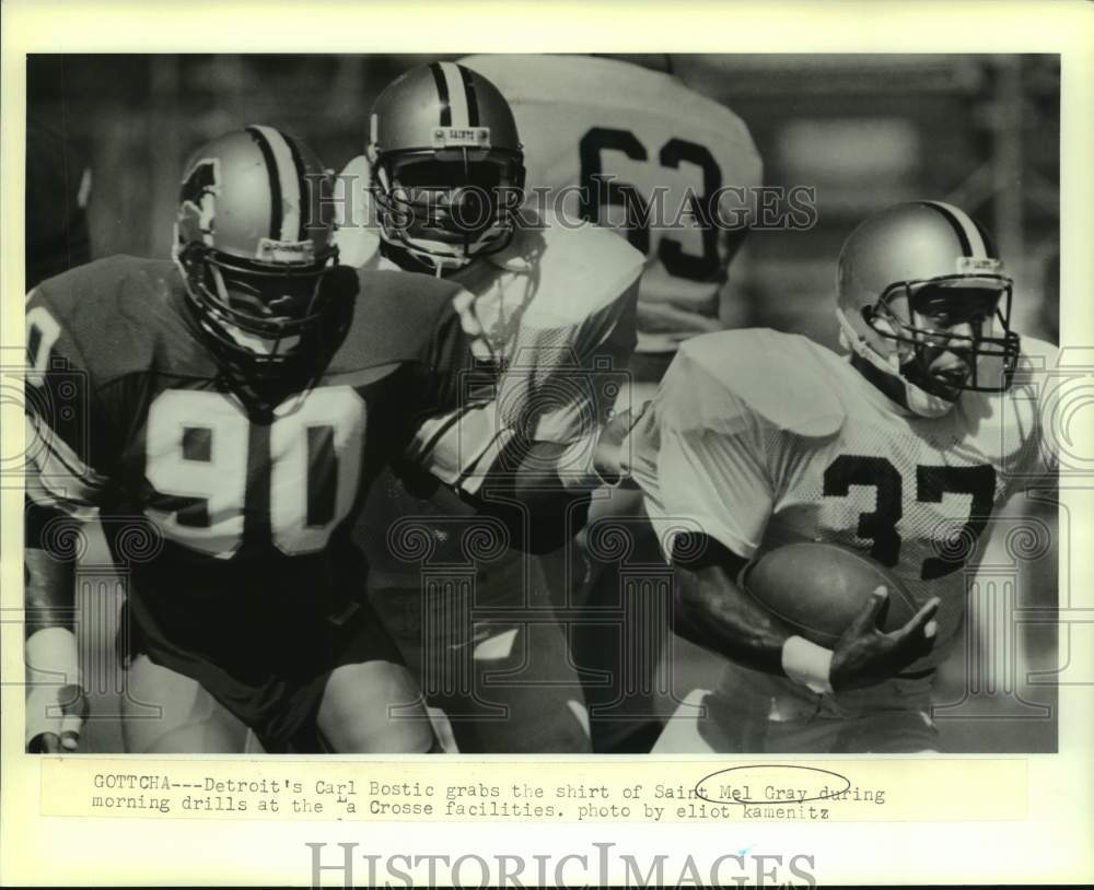 1988 Press Photo Detroit Lions and New Orleans Saints play NFL football- Historic Images