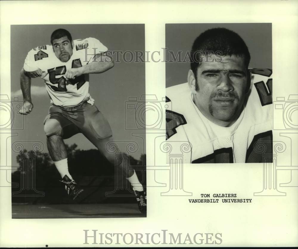 1973 Press Photo Vanderbilt college football player Tom Galbierz - nos14132- Historic Images