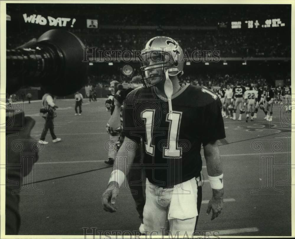 1989 Press Photo New Orleans Quarterback John Fourcade After Win Over Eagles- Historic Images