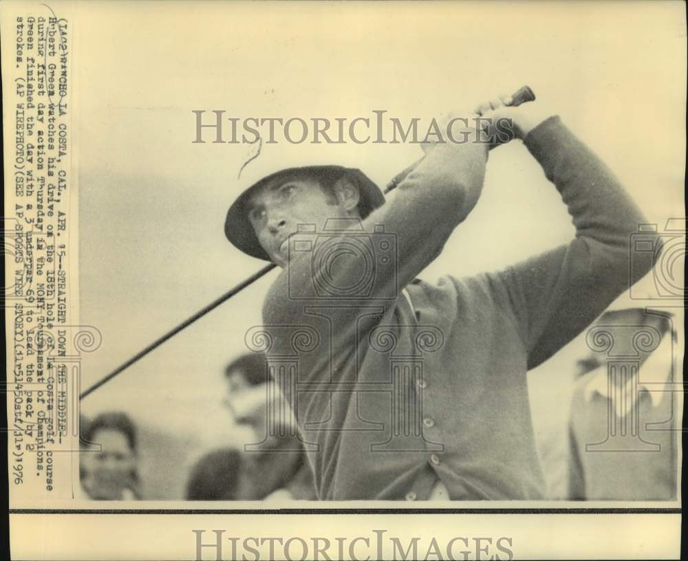 1976 Press Photo Golfer Hubert Green plays the MONY Tournament of Champions- Historic Images