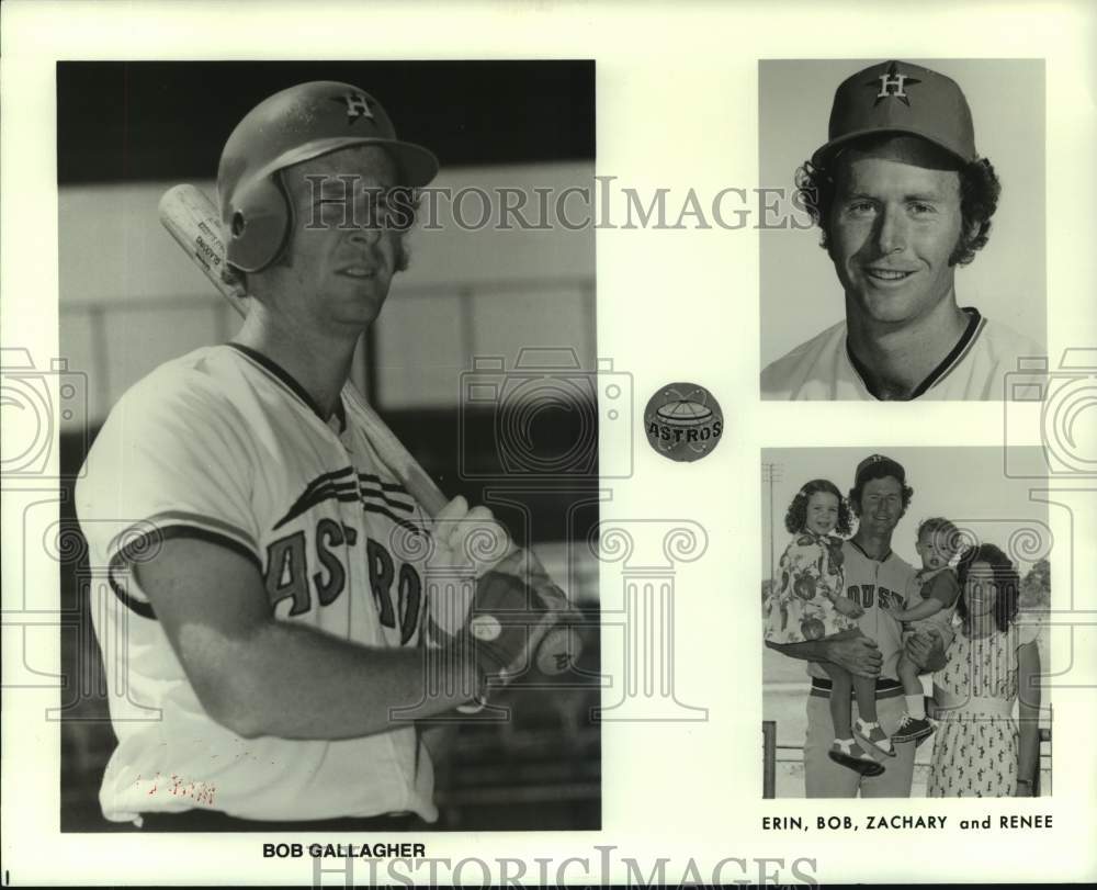 1974 Press Photo Houston Astros baseball player Bob Gallagher - nos14396- Historic Images