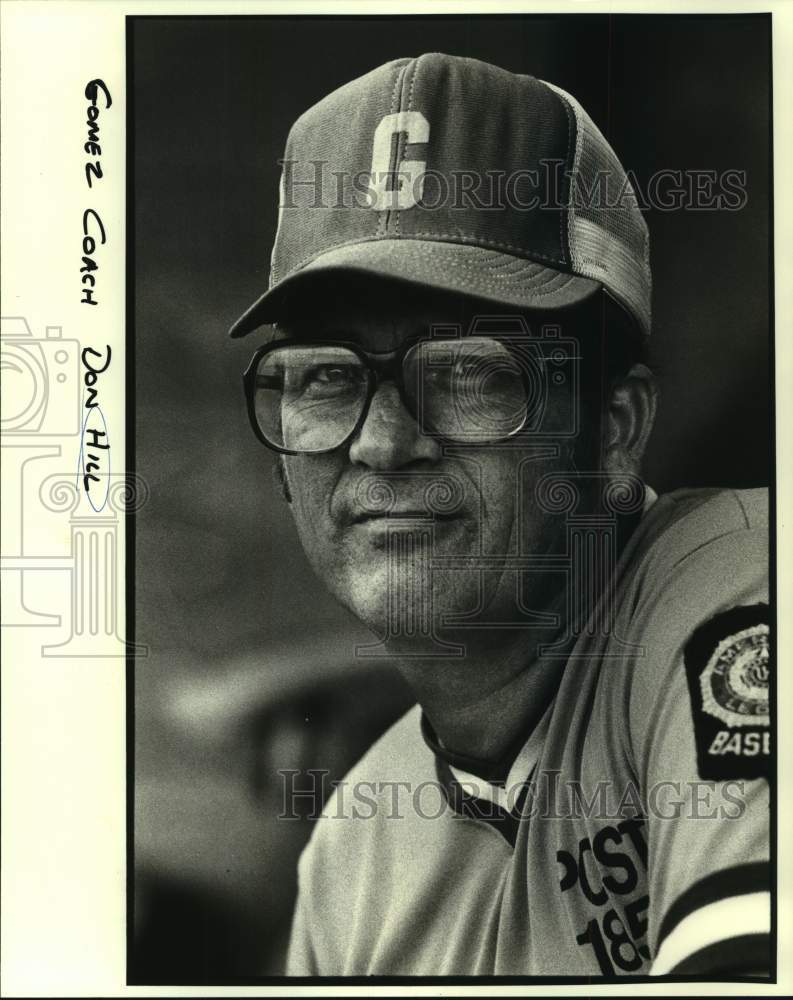 1981 Press Photo Gomez American Legion baseball coach Don Hill - nos14405- Historic Images