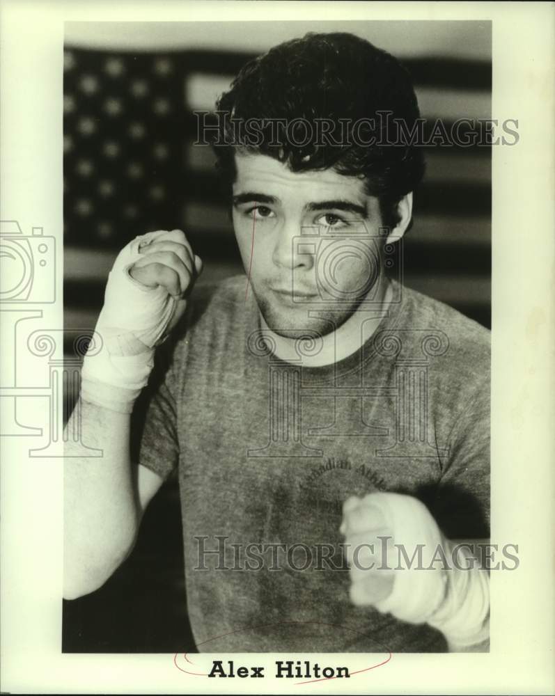 1985 Press Photo Boxer Alex Hilton - nos14448- Historic Images