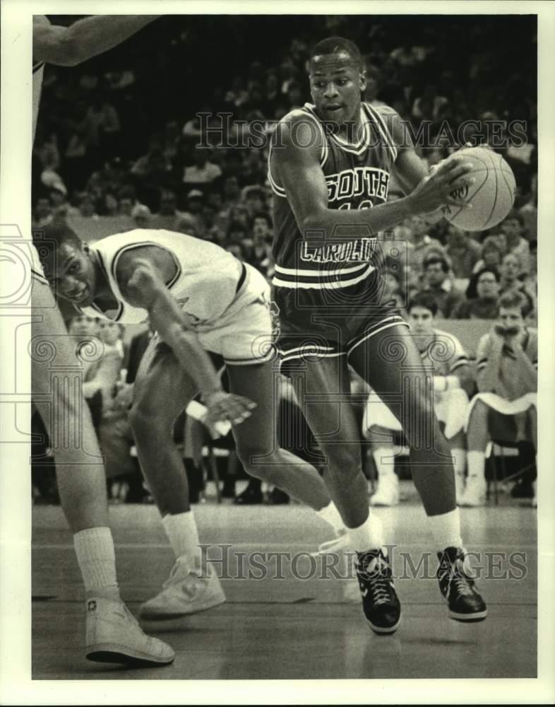 1986 Press Photo South Carolina college basketball player Terry Gould- Historic Images