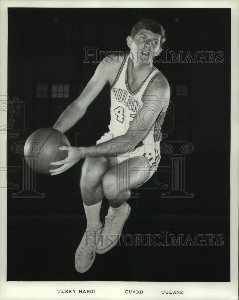 1970 Press Photo Tulane college basketball player Terry Habig - nos14633- Historic Images