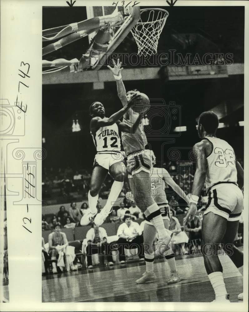 1978 Press Photo Tulane college basketball player Craig Harris in action- Historic Images