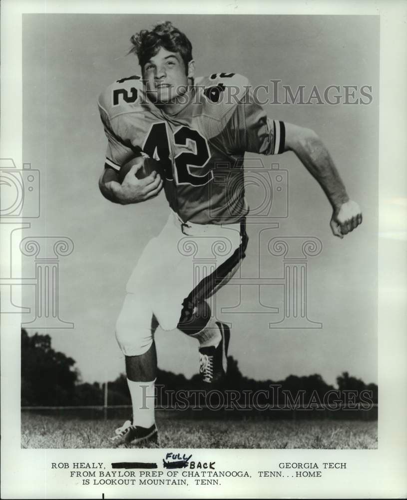 1971 Press Photo Georgia Tech college football player Rob Healy - nos14938- Historic Images