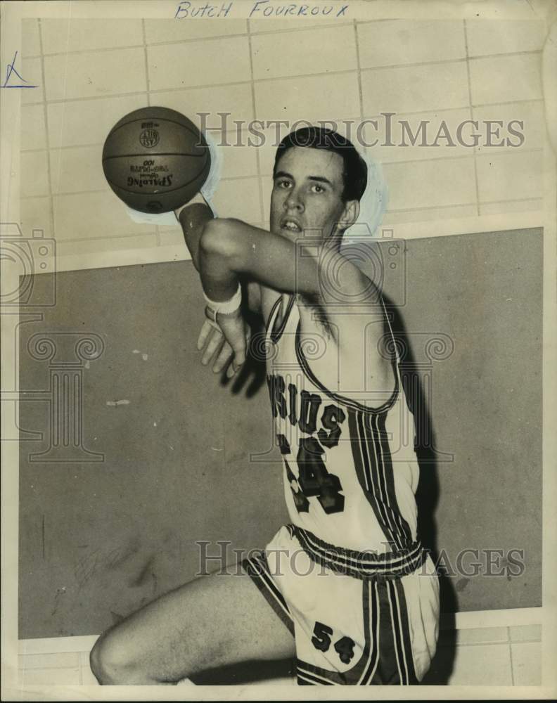 1968 Press Photo St. Aloysius High basketball player Butch Fourroux - nos14942- Historic Images