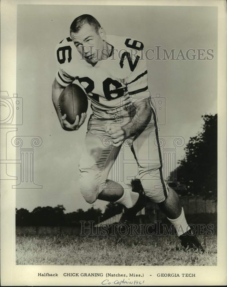 1967 Press Photo Georgia Tech college football player Chick Granning - nos14949- Historic Images