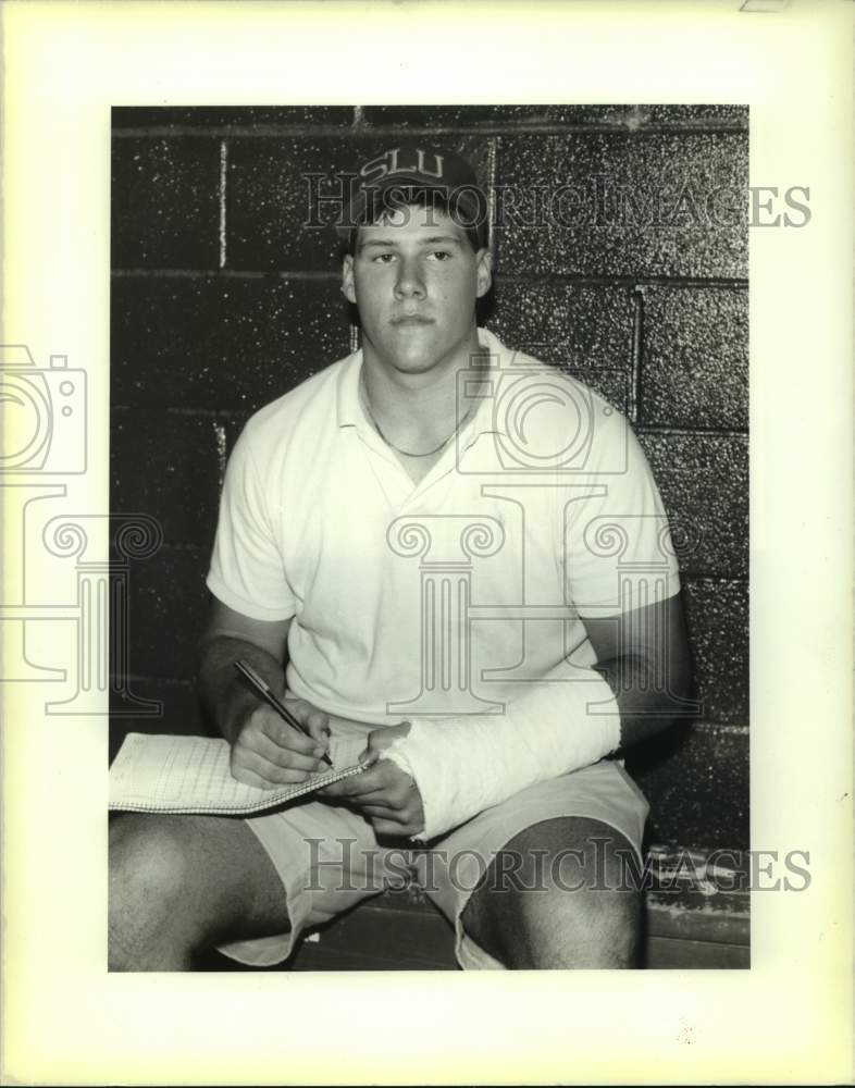 1988 Press Photo Baseball player Scott Hebert, MVP of the second district- Historic Images