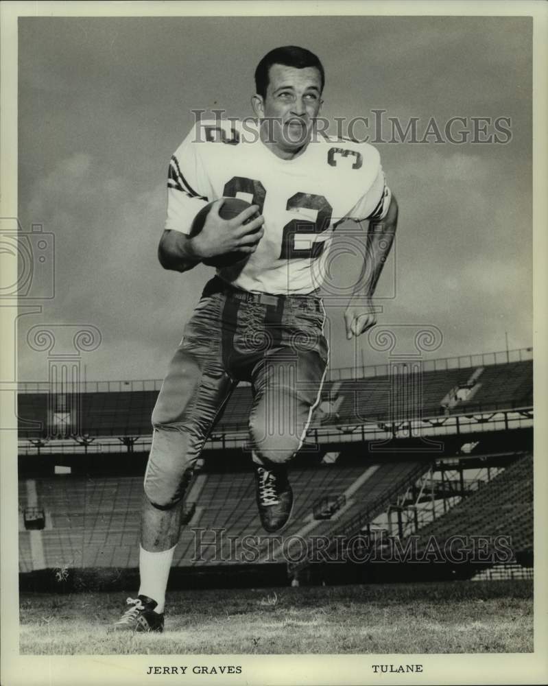 1967 Press Photo Tulane college football player Jerry Graves - nos15072- Historic Images