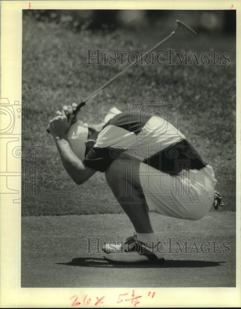 1990 Press Photo Cade Hebert plays the Louisiana Amateur golf tournament- Historic Images