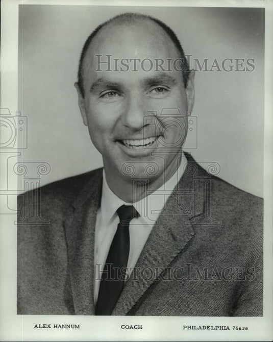 1967 Press Photo Philadelphia 76ers basketball coach Alex Hannum - nos15141- Historic Images