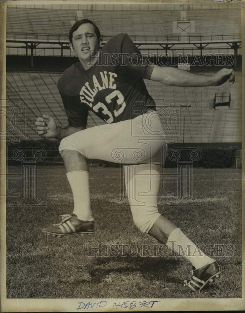 1972 Press Photo Tulane college football player David Hebert - nos15167- Historic Images