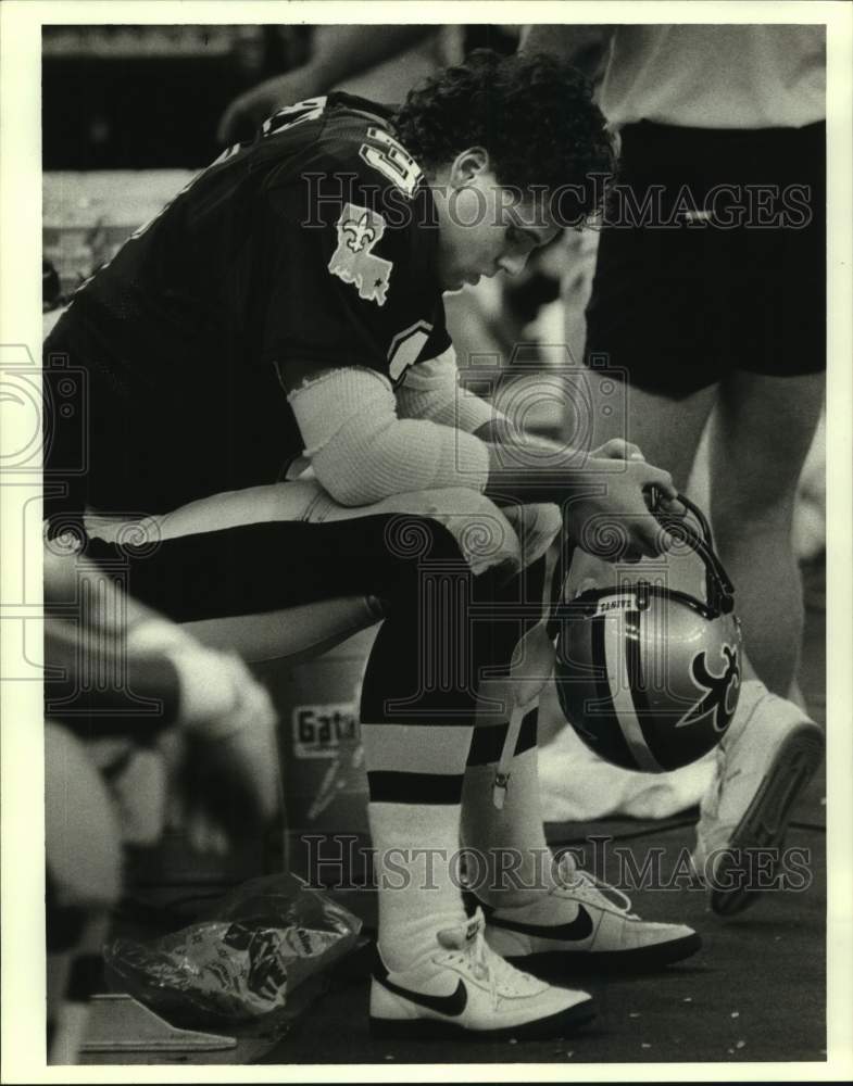 1987 Press Photo New Orleans Saints football player Bobby Hebert - nos15204- Historic Images