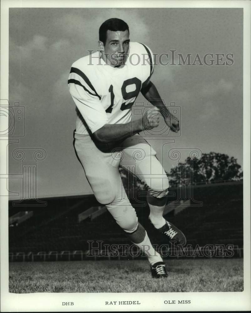 1970 Press Photo Ole Miss college football player Ray Heidel - nos15297- Historic Images