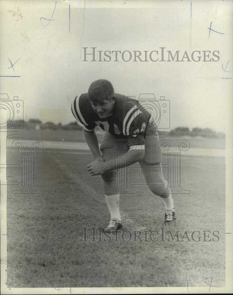 1967 Press Photo McNeese State football player Nick Hebert - nos15304- Historic Images