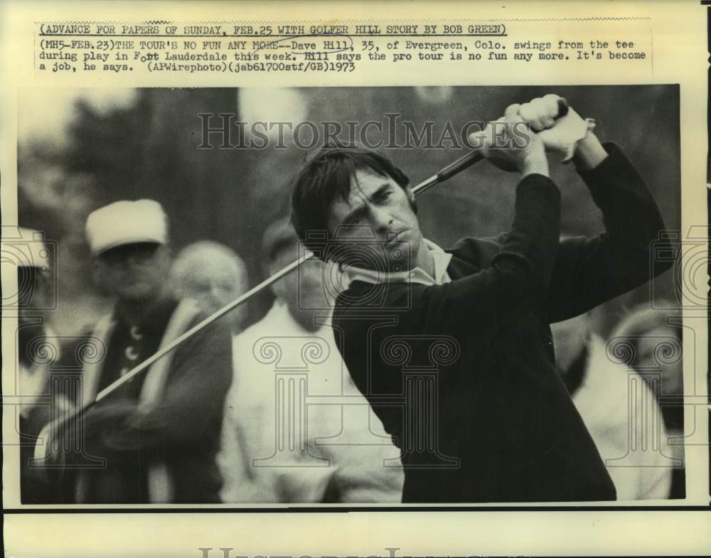 1973 Press Photo PGA Tour golfer Dave Hill - nos15381- Historic Images