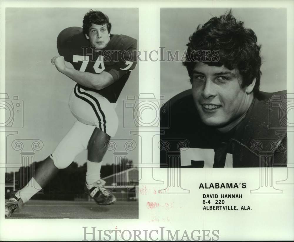 1980 Press Photo Alabama college football player David Hannah - nos15488- Historic Images