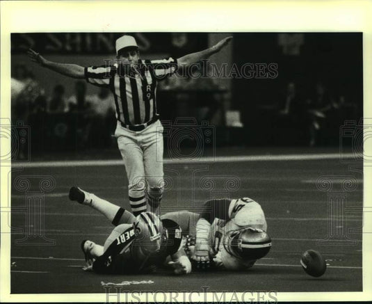 1988 Press Photo New Orleans Saints football player Bobby Hebert - nos15576- Historic Images