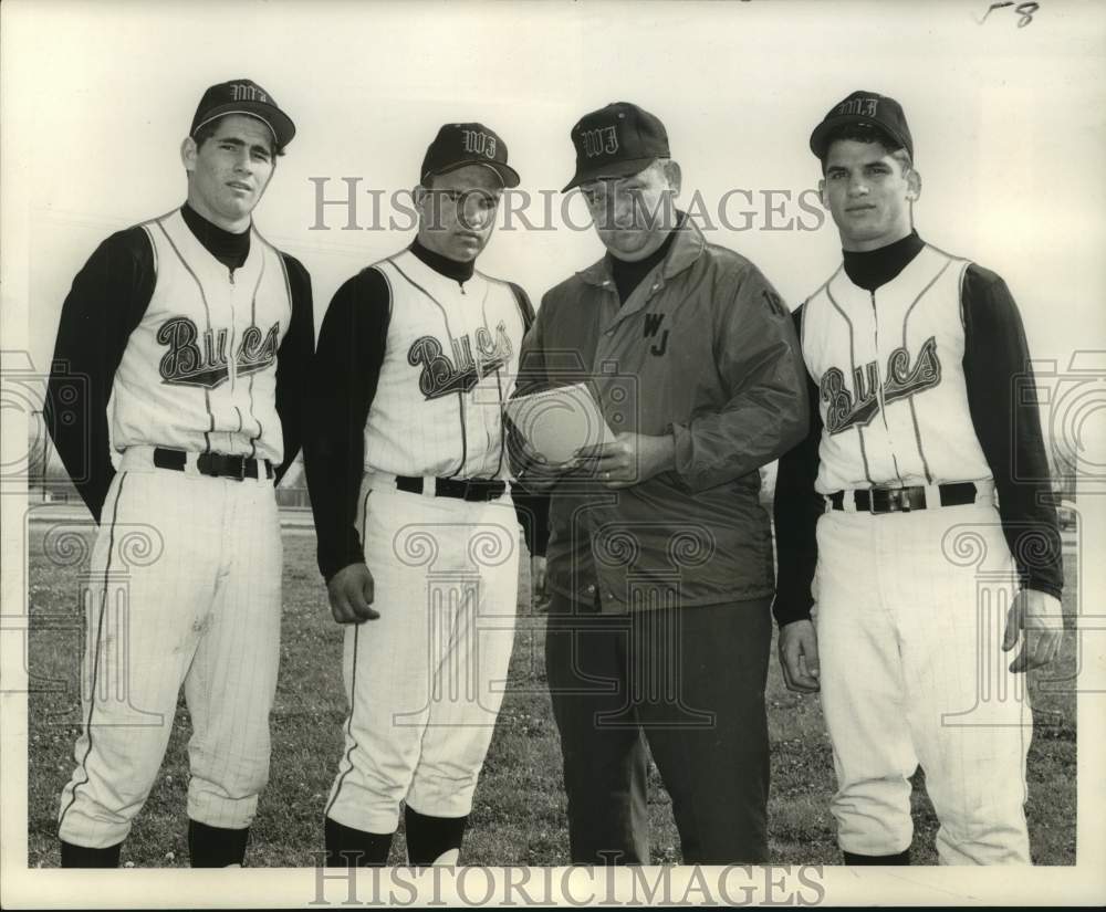 1968 Press Photo Baseball Coach Don Hecker of West Jefferson with Team Captain- Historic Images