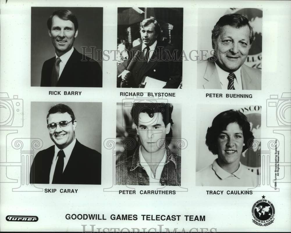 1986 Press Photo Telecast Team for the Goodwill Games- Historic Images