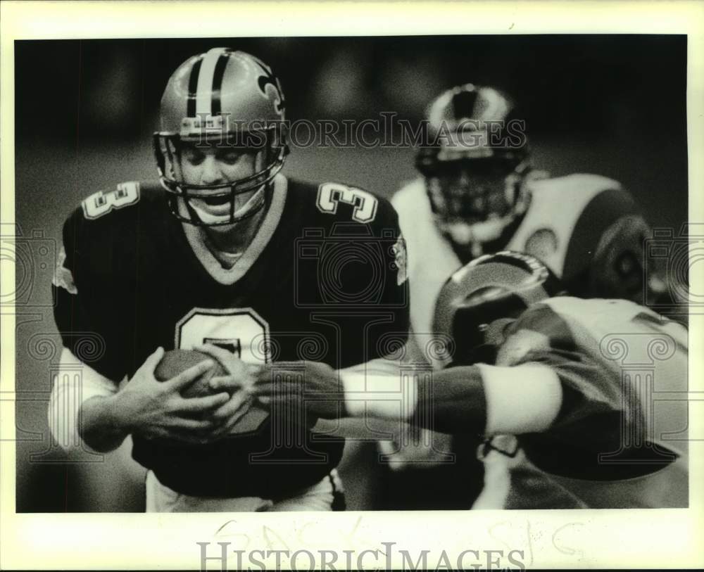 1988 Press Photo New Orleans Saints and Los Angeles Rams play NFL football- Historic Images