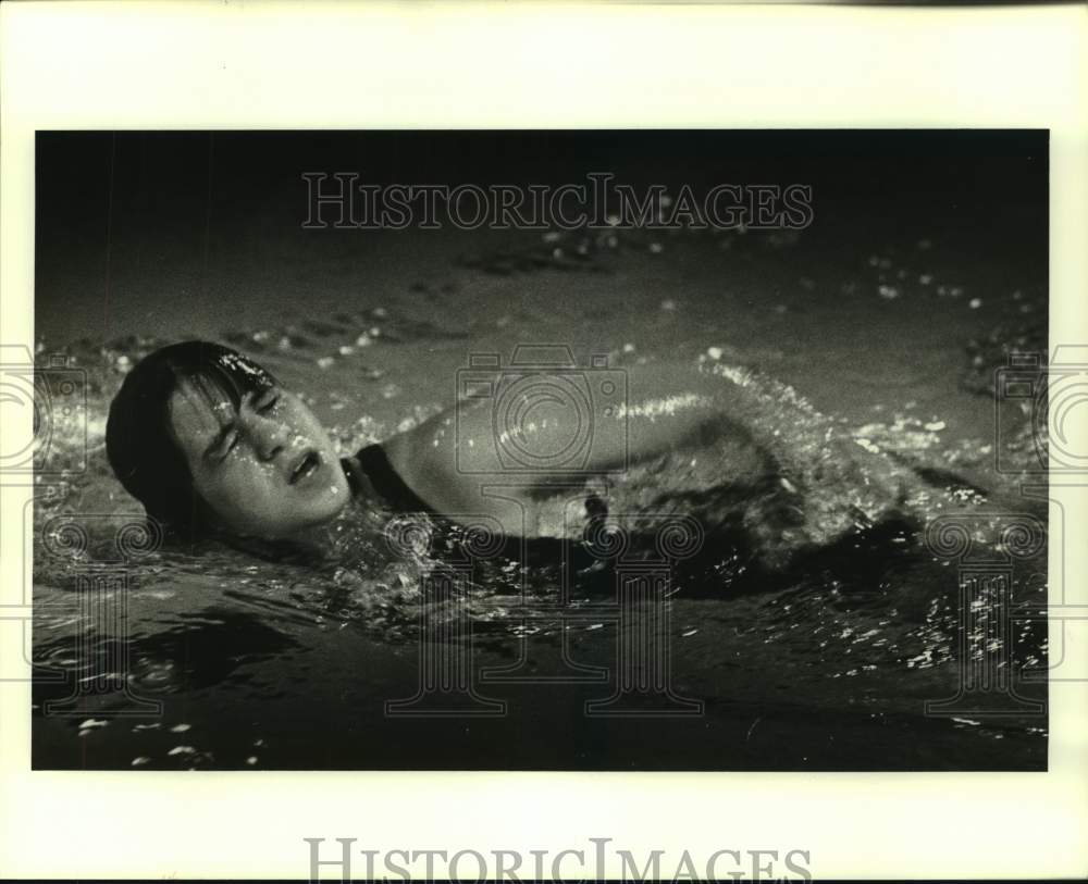 1985 Press Photo Swimmer Kay Hebert - nos15799- Historic Images