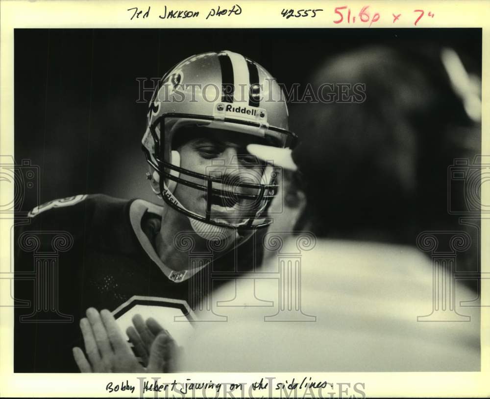 Press Photo New Orleans Saints football player Bobby Hebert - nos15822- Historic Images