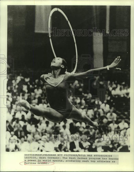1983 Press Photo East German gymnast Martina Grubel- Historic Images
