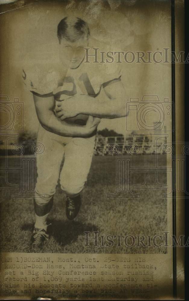 1966 Press Photo Montana State football player Don Hass - nos15867- Historic Images