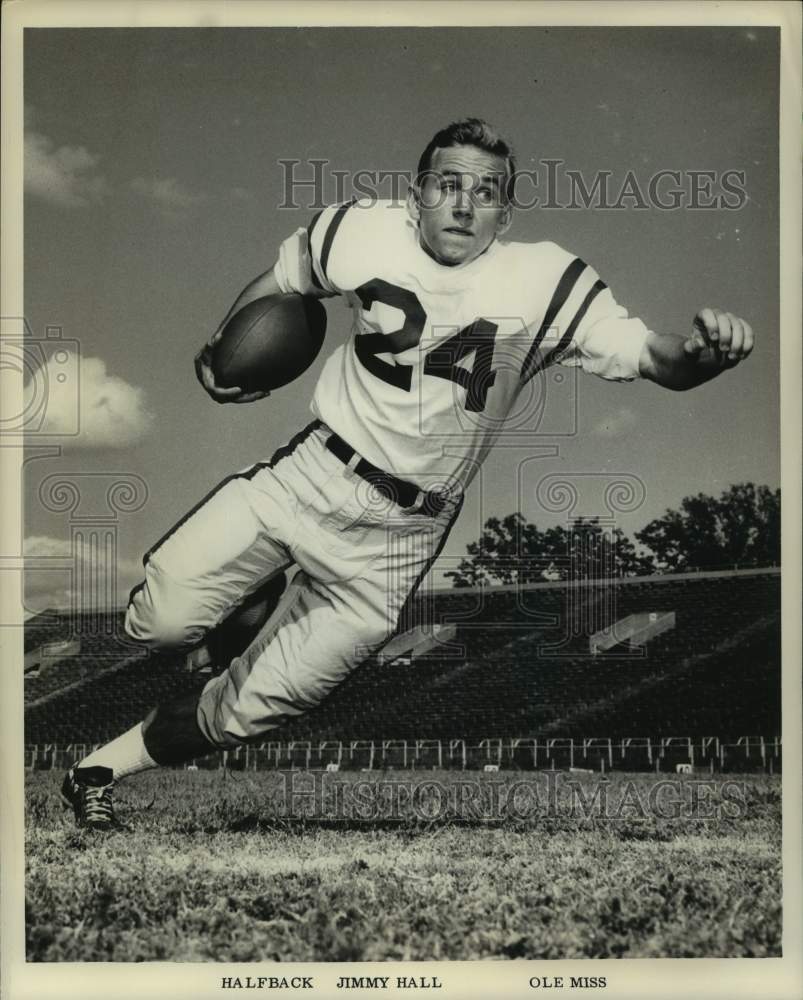 Press Photo Ole Miss college football player Jimmy Hall - nos15919- Historic Images