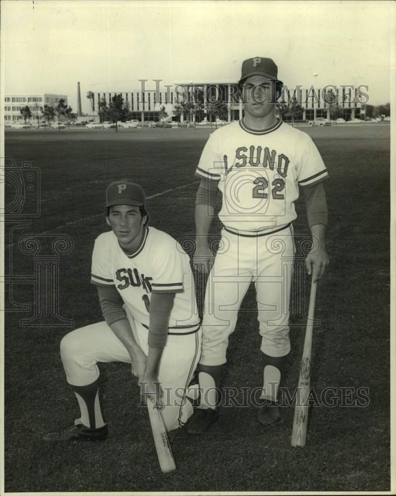 1972 Press Photo LSU-New Orleans baseball players Wayne Harer and Ron Smith- Historic Images