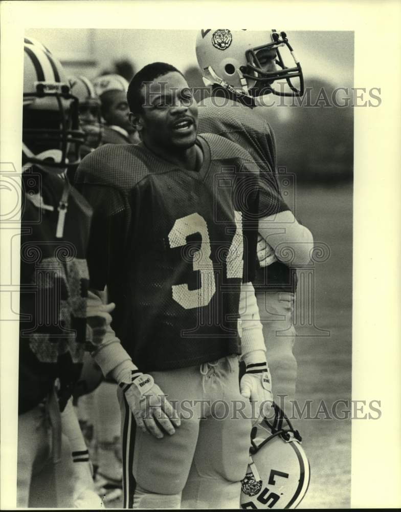 1986 Press Photo LSU college football player Norman Jefferson - nos16108- Historic Images