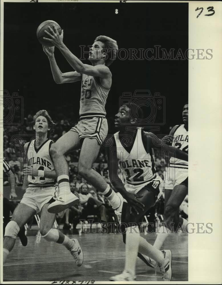 1978 Press Photo LSU college basketball player Jordy Hultberg vs. Tulane- Historic Images