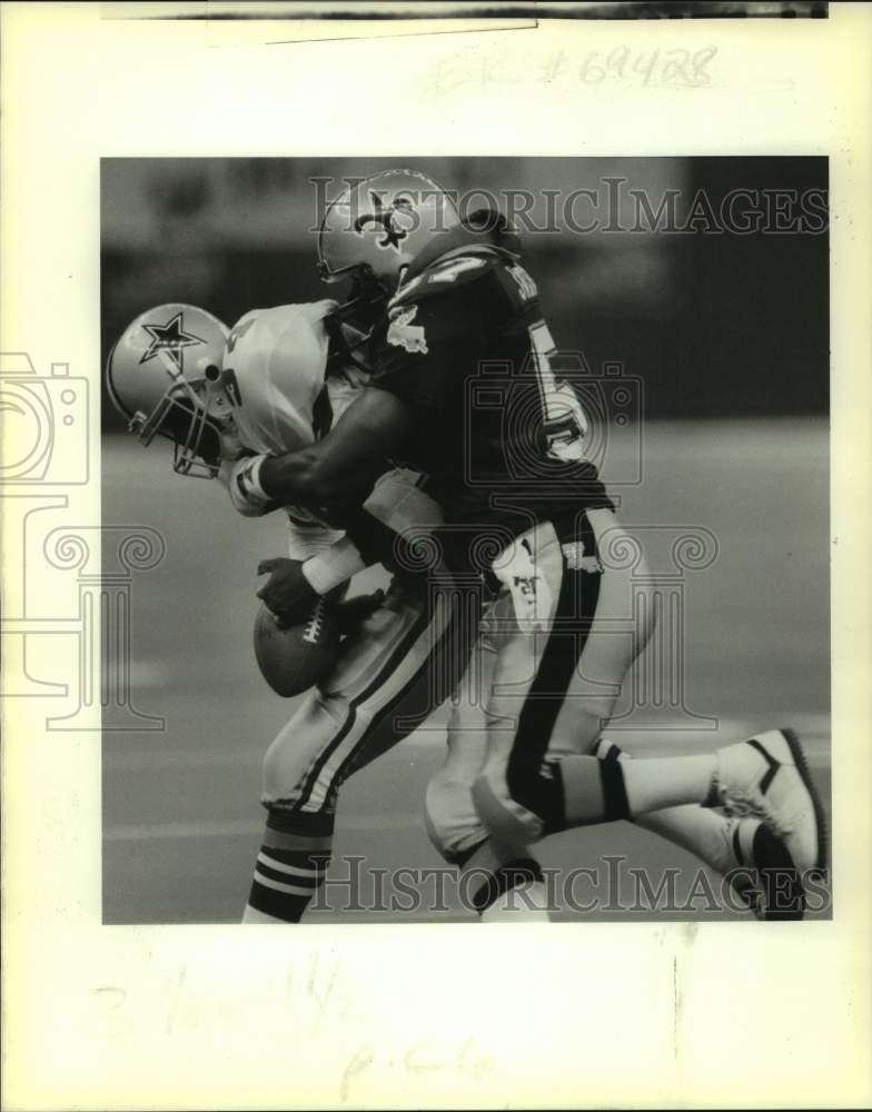 1989 Press Photo New Orleans Saints football player Rickey Jackson vs. Cowboys- Historic Images