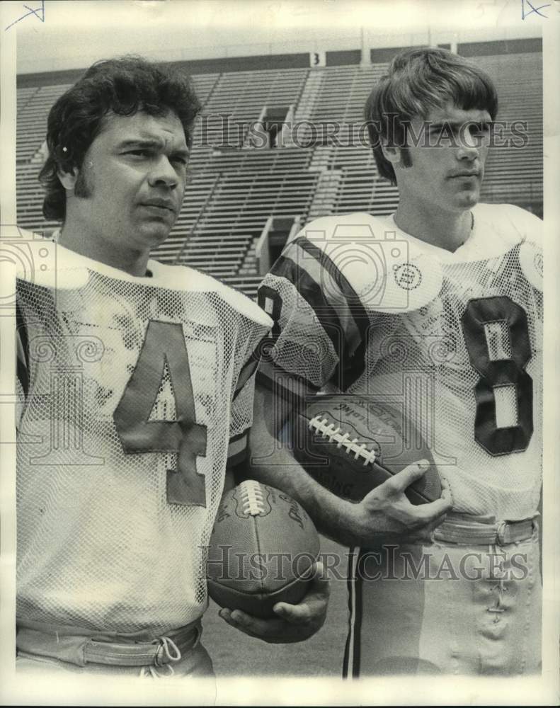 1973 Press Photo Football - Juan Roca &amp; Rusty Jackson, Kickers for LSU- Historic Images