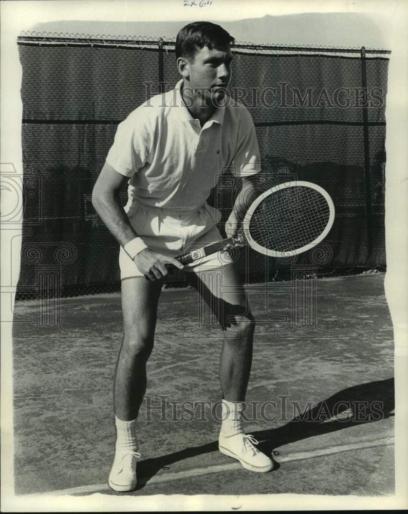 1968 Press Photo Tulane college tennis player Turner Howard - nos16510- Historic Images