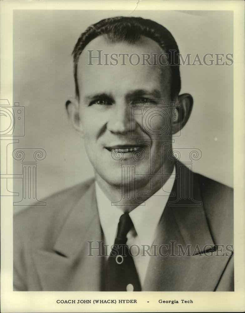 Press Photo Georgia Tech college basketball coach John (Whack) Hyder - nos16614- Historic Images