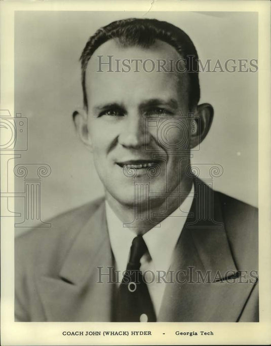 Press Photo Georgia Tech college basketball coach John (Whack) Hyder - nos16614- Historic Images