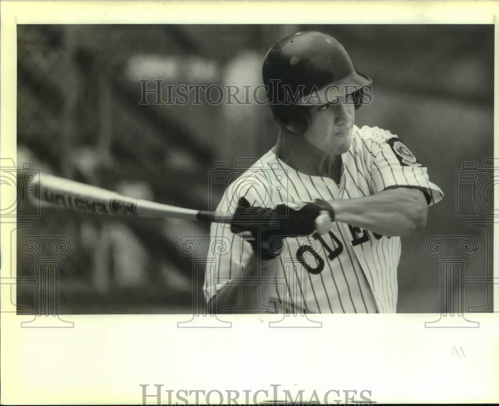 1989 Press Photo Odeco Drillers baseball player Juan Ibieta - nos16862- Historic Images