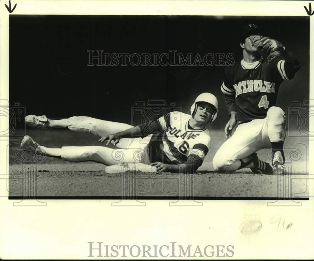 1980 Press Photo Tulane and Florida State play college baseball - nos16909- Historic Images