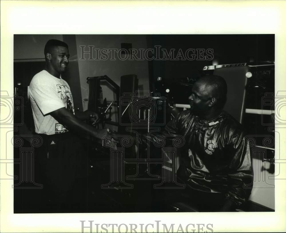 1994 Press Photo New Orleans Saint football player Rickey Jackson, Keith Johnson- Historic Images