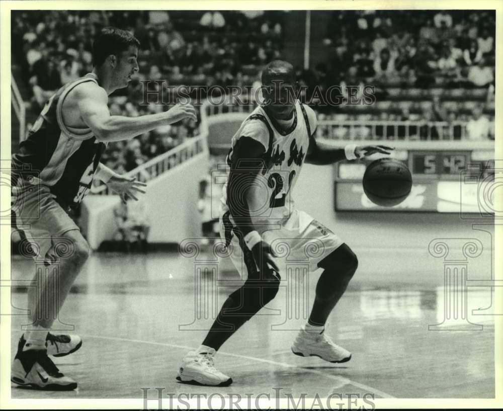 1999 Press Photo Weber State college basketball player Noel Jackson - nos17076- Historic Images